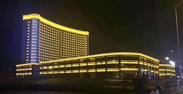Luxury Hotel with Garden Lighting