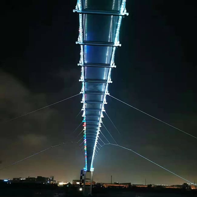 Glass Bridge Lighting Case Study: Qingdao's Yangmaogou Wetland