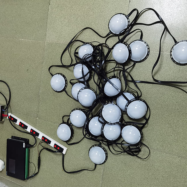 DMX512 RGB LED Point Light 120mm IP65 Outdoor Facade Pixel Lighting