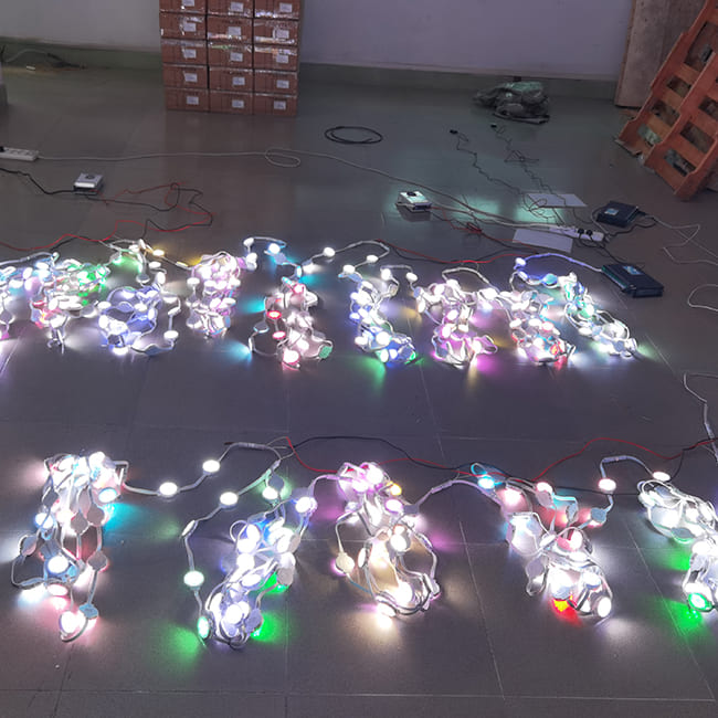 LED Pixel Dot Light Outdoor RGB/RGBW 40mm DC24V Point Source for Facade Building Lighting