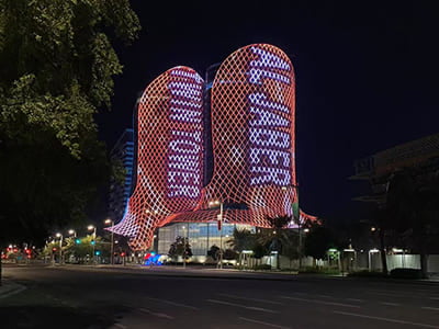 Architectural facade lighting project