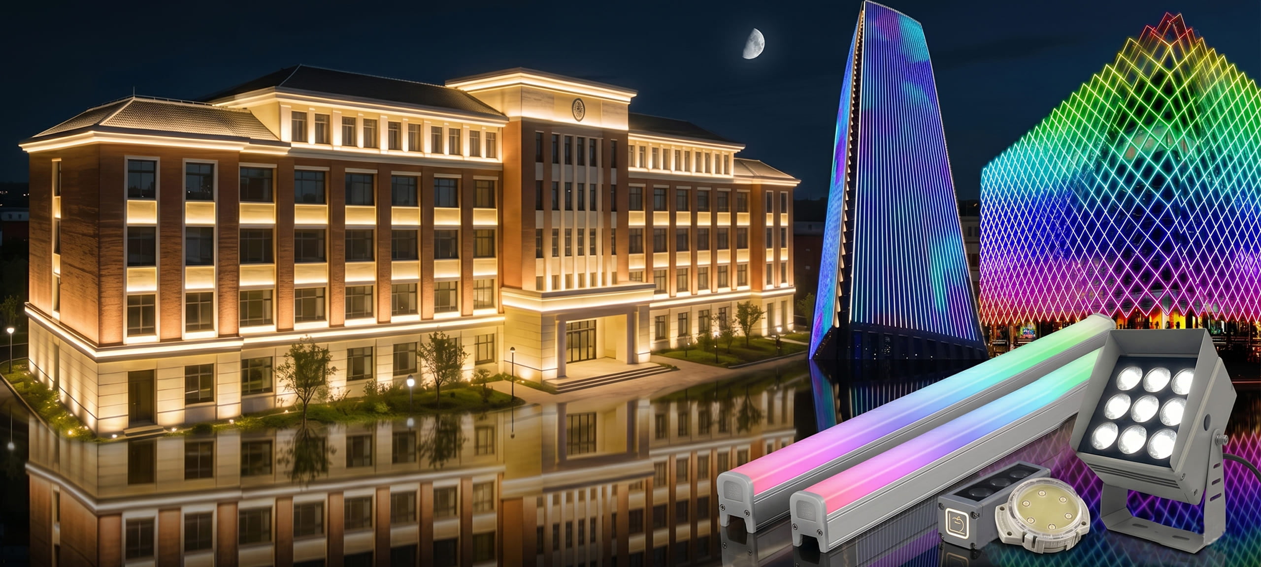 JUXUANLED outdoor architectural facade lighting project