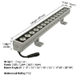 LED Wall Washer Light DC24V IP65 DMX512 RGBW for Architectural Facade Lighting