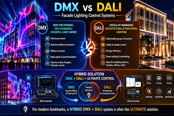 DMX or DALI for My Facade Lighting Project?