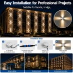 IP65 Outdoor LED Cross Star Projection Light 12W DMX512 RGBW Architectural Facade Lighting