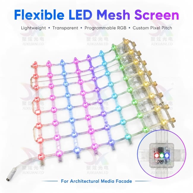 Flexible LED Mesh Screen for Building Facade & Media Facade